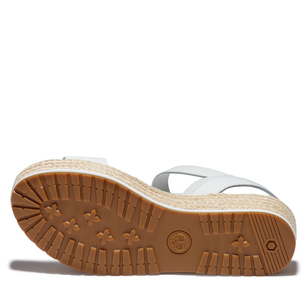 Sandalias Timberland Mujer Santorini Sun Ankle Strap Blancas - Chile BUG-394706